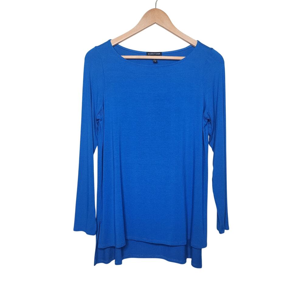 Eileen Fisher Blue Long Sleeve Shirt Women's Size Small